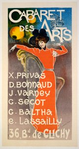 Cartaz para &39;Cabaret Des Arts&39;, c.1900